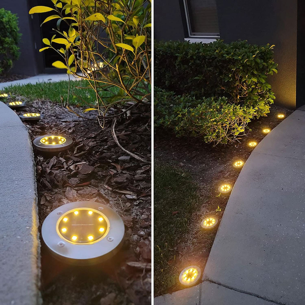 Dekorativ solcellelampe for utendørs stier (x4) 