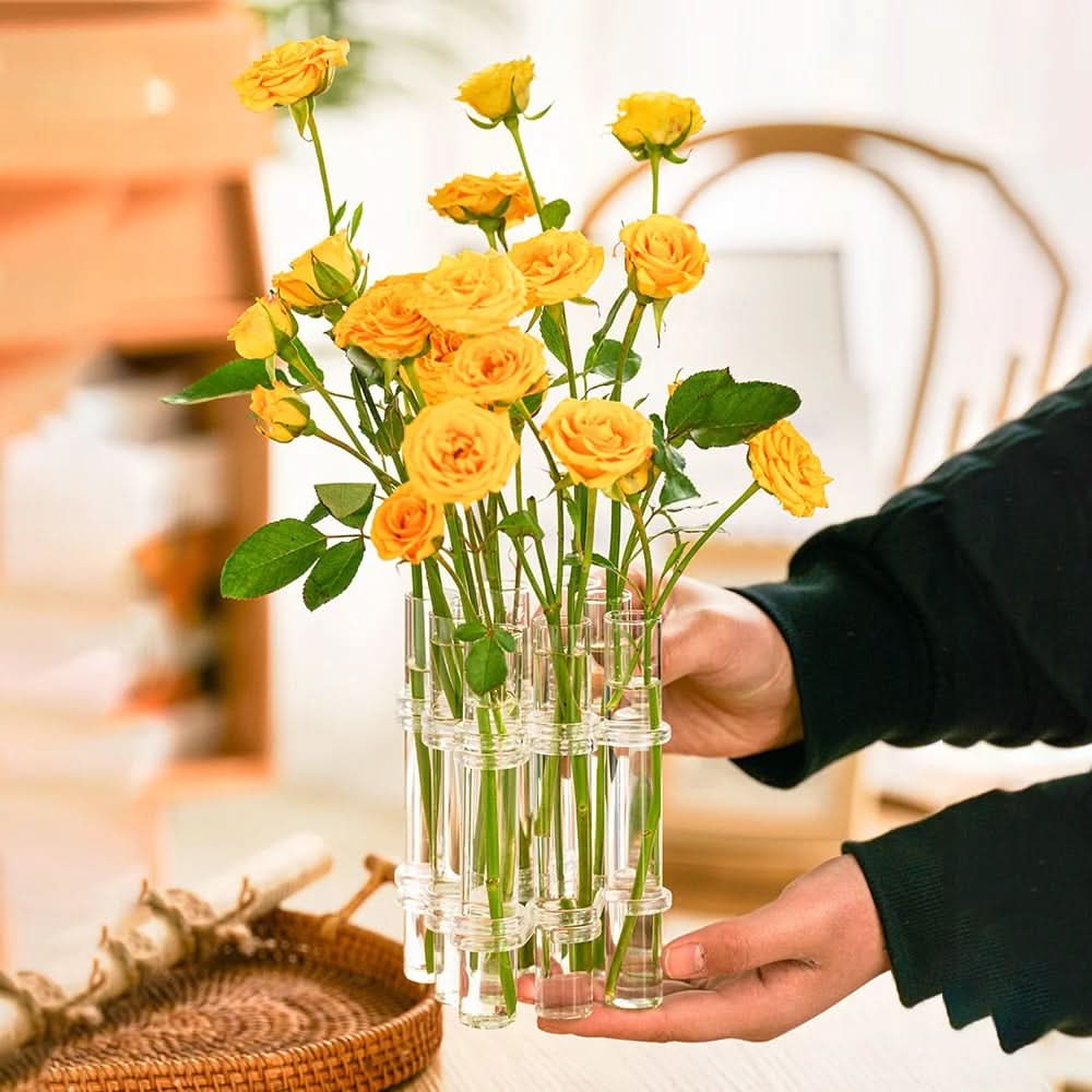 Vaso modular elegante para composições florais criativas 