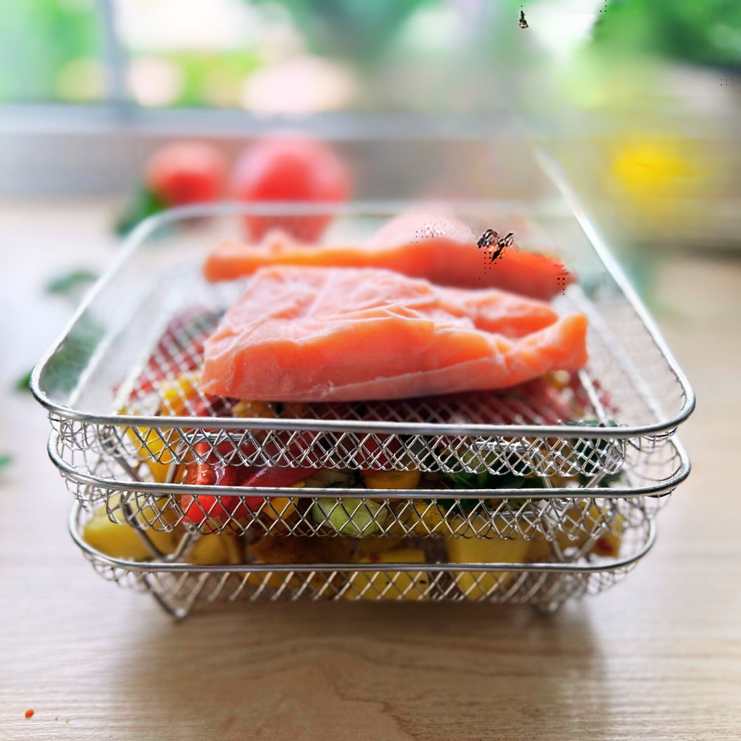 סלים לערימה לבישול אחיד באוויר (x3) 