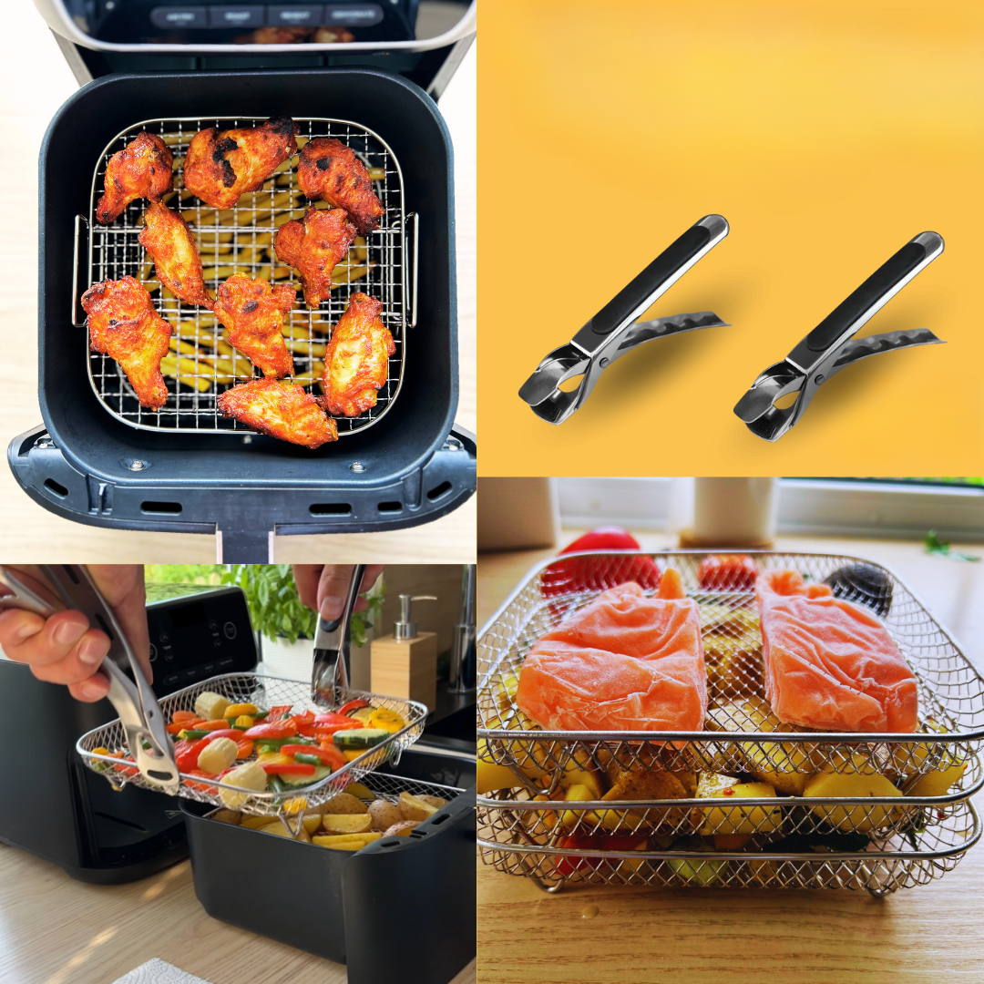 סלים לערימה לבישול אחיד באוויר (x3) 