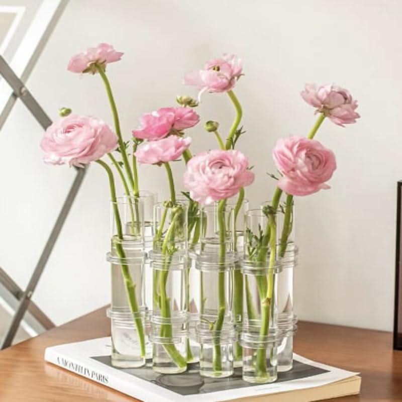Vaso modular elegante para composições florais criativas 