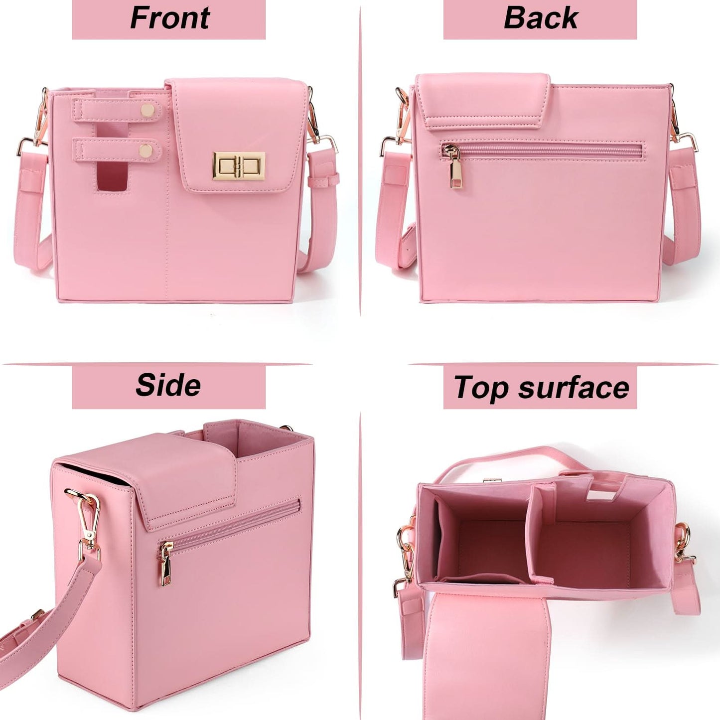 Borsa elegante con portabevande integrato per donne attive 