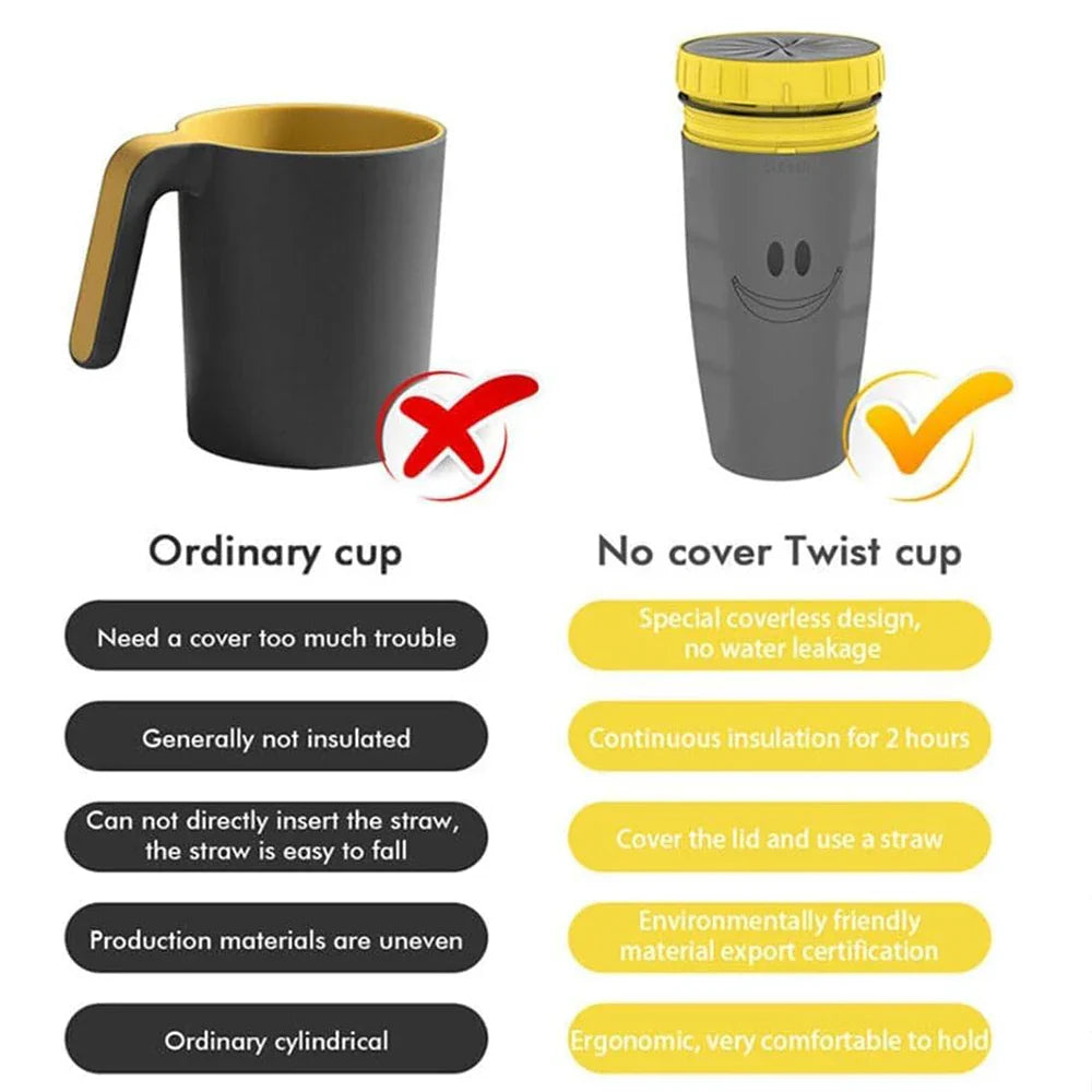 Tasse étanche sans couvercle – Boire sans renverser
