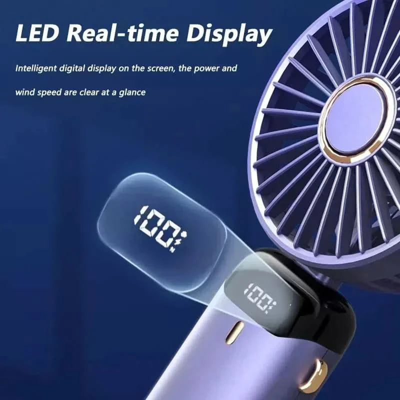 Kraftig mini-vifte med intelligent LED-skjerm 