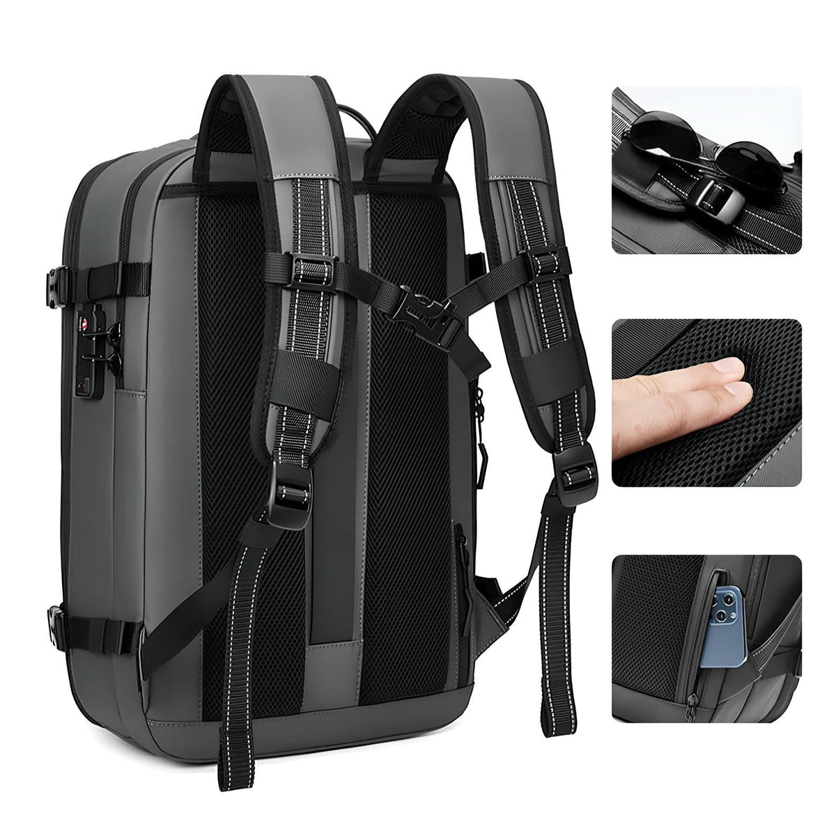 Mochila de viagem| Mochila versátil para viagens sem complicações 