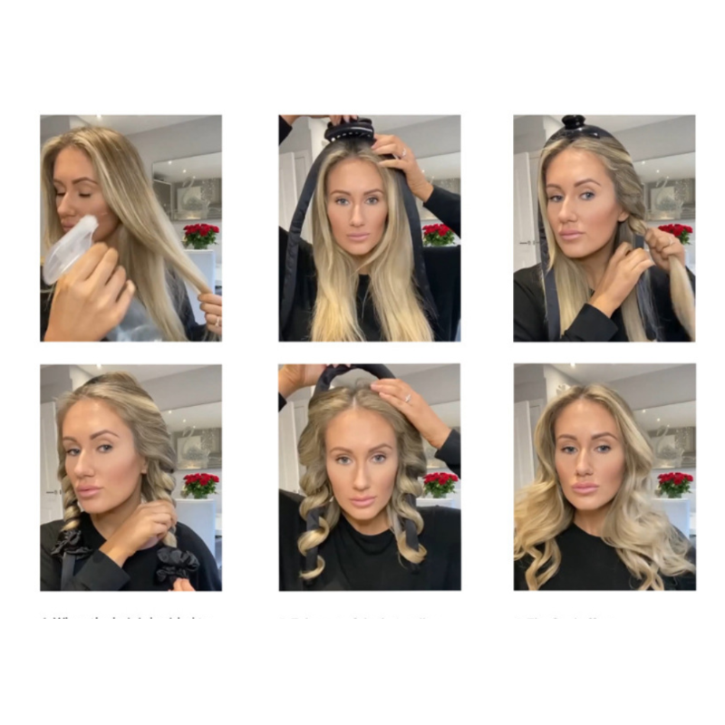 カールした髪に形と輝きを取り戻す 