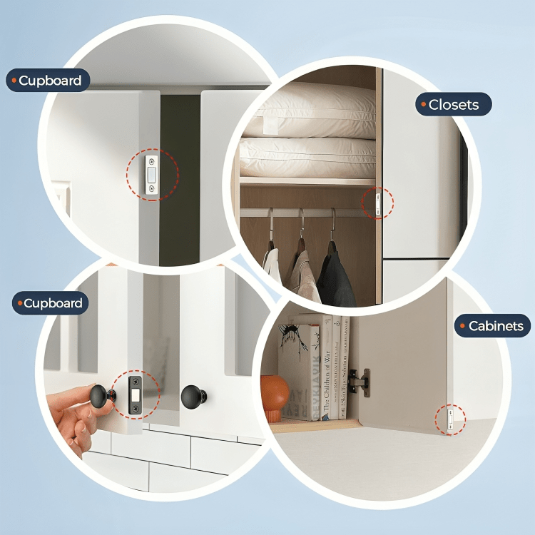 Fecho de segurança compacto – Proteja seus objetos com um clique (x4) 