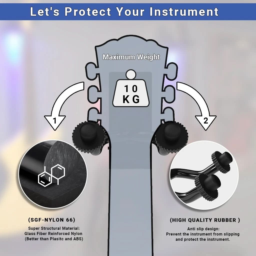 Suporte de parede LED para guitarra – Ilumine seu instrumento 