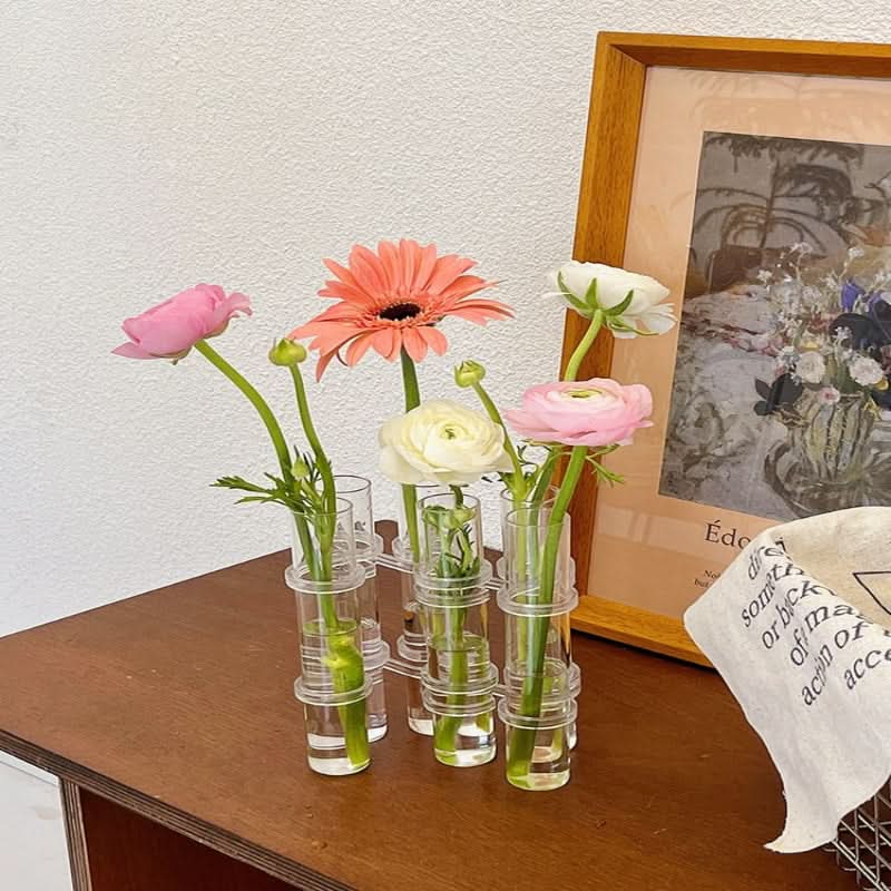 Vaso modular elegante para composições florais criativas 