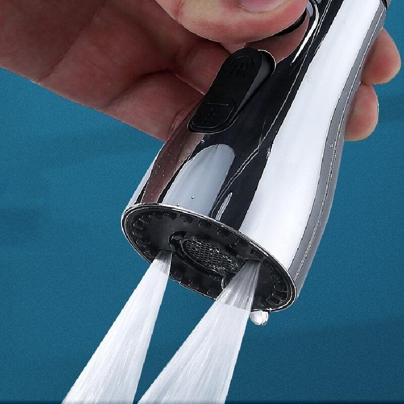 蛇口用シャワーヘッド 3つの噴射 – 力強さと水の節約 