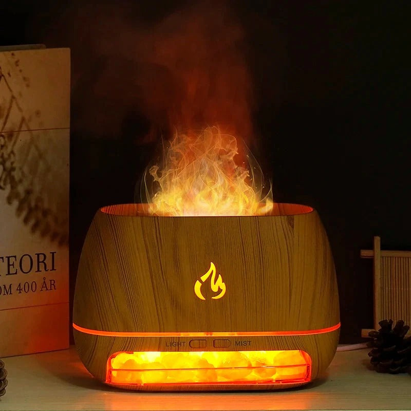 Ambiance relaxante avec effet feu & brume apaisante