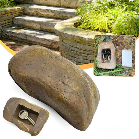 Diskreter Außen-Schlüssel versteckt in Form eines Steins 