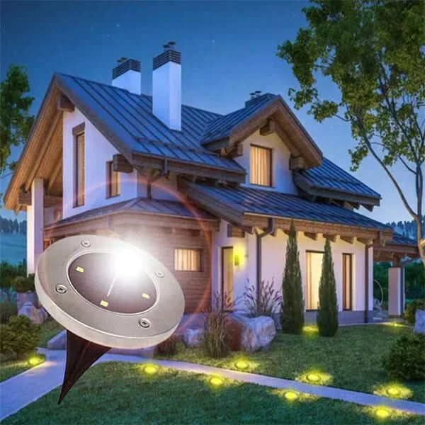 Dekorativ solcellelampe for utendørs stier (x4) 