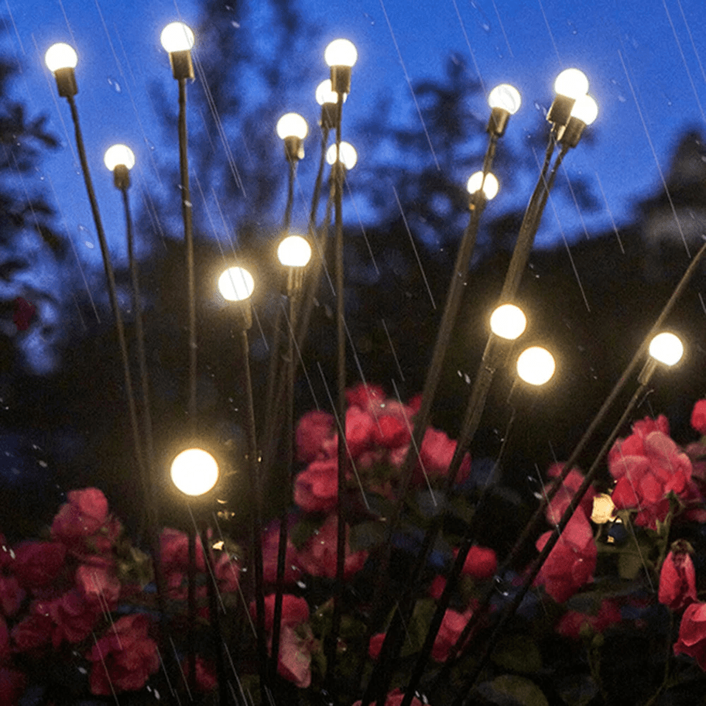 Lâmpadas de jardim com vagalumes 